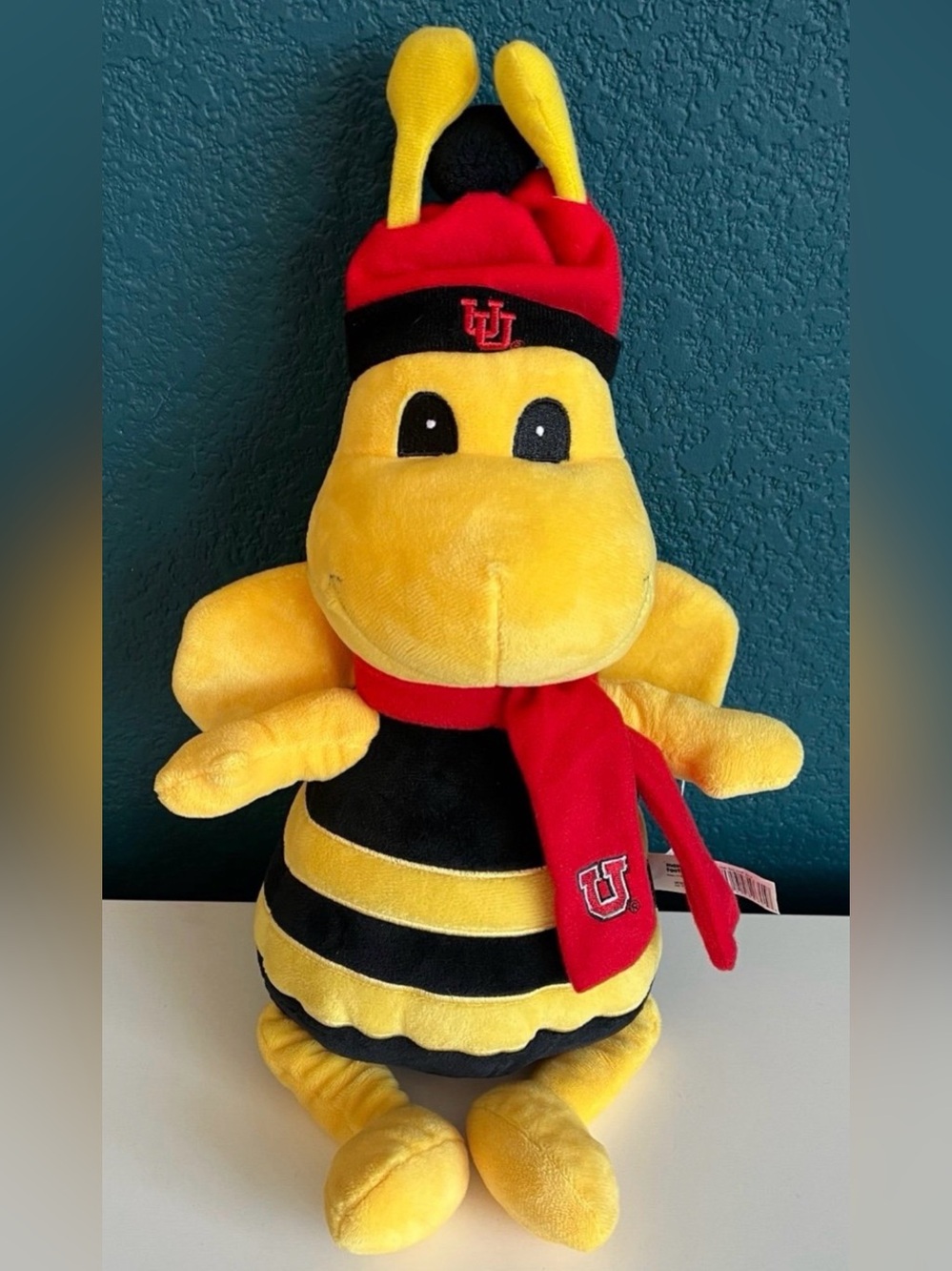 University of Utah "Buzz the Bee" NCAA College mascot plush toy